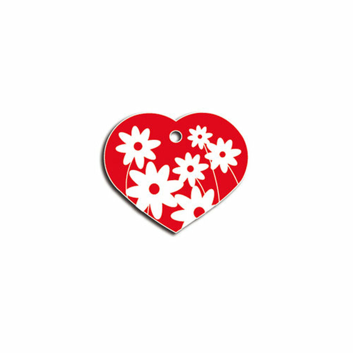 Targhetta per collana Imarc Heart Rosso